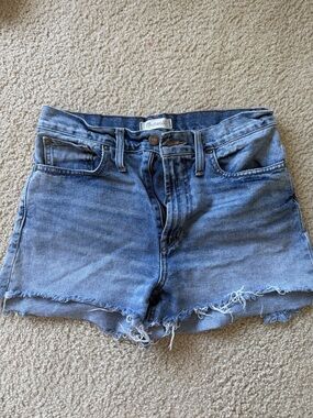Madewell Light Blue Denim Cutoff Shorts with Frayed Hem